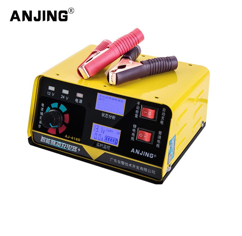 12v/24v 6-200ah/6-400ah bilbatterioplader automatisk intelligent reparationstype universal batterioplader af motorcykelbatteri: Aj -618d / Eu-stik