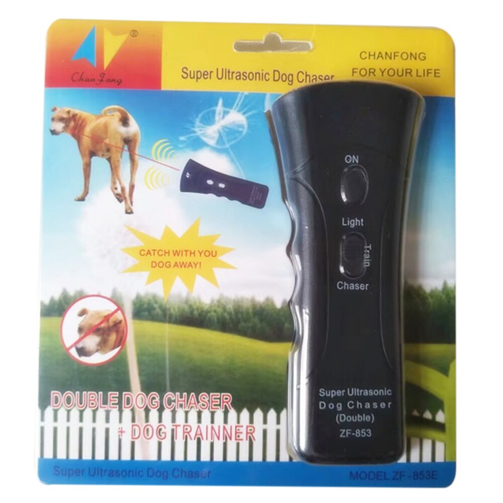 Dog Bark Stop Repeller Handheld Ultrasone Hond Repeller Anti Blaf Anti Blaffen Apparaat Met Led Zaklamp Dierbenodigdheden