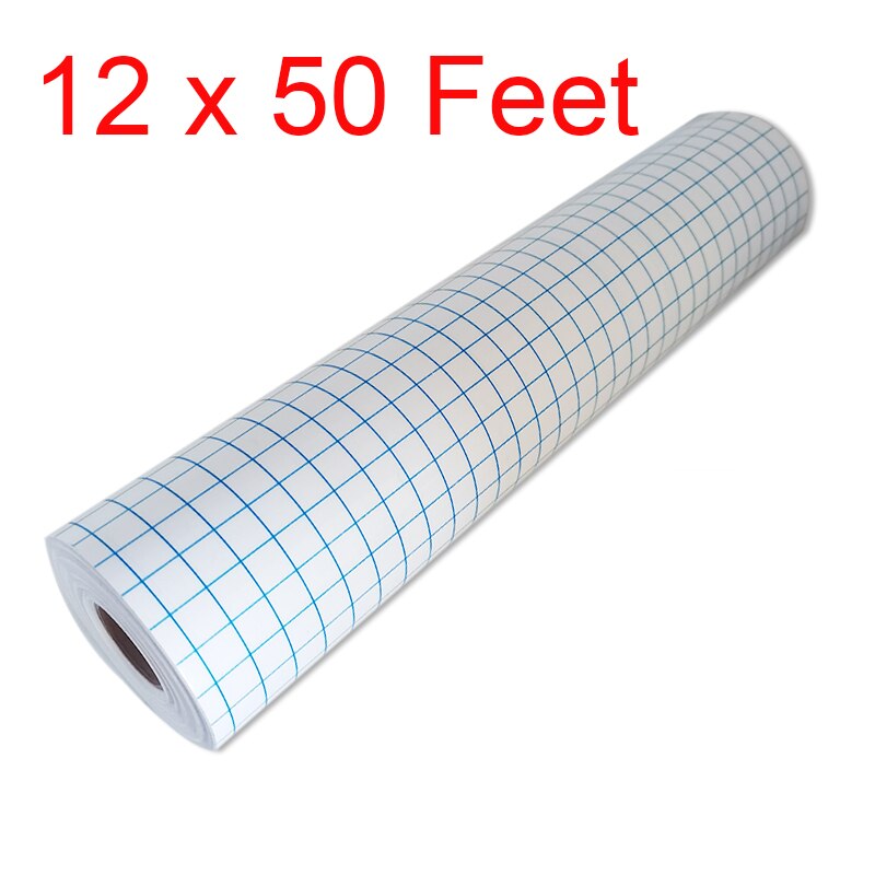 12 x 50 FT Clear Vinyl Transfer Paper Home Car Wall Windows Craft Art Decal DIY Adhesive Vinyl Transfer Paper Tape: 12x50 Feet