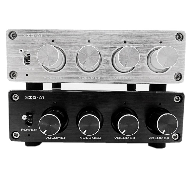 Hifi Lossless 1 Ingang 4 Output Rca Hub Audio Distributeur Signaal Keuzeschakelaar Bron Switcher Volume Versterker