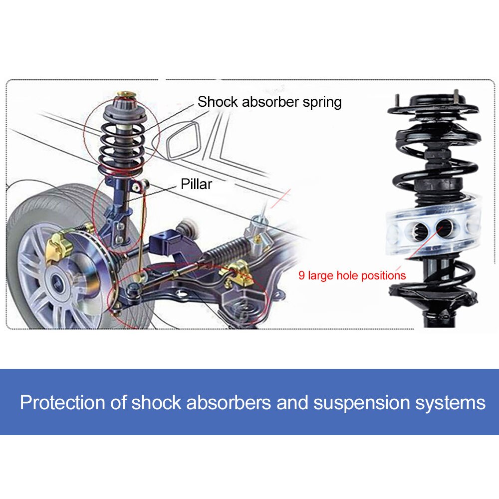 2PCS Universal Rubber Car Shock Absorber Spring Buffers Automobile Suspension Buffers Spring Bumper Power Auto Autobuffer Parts
