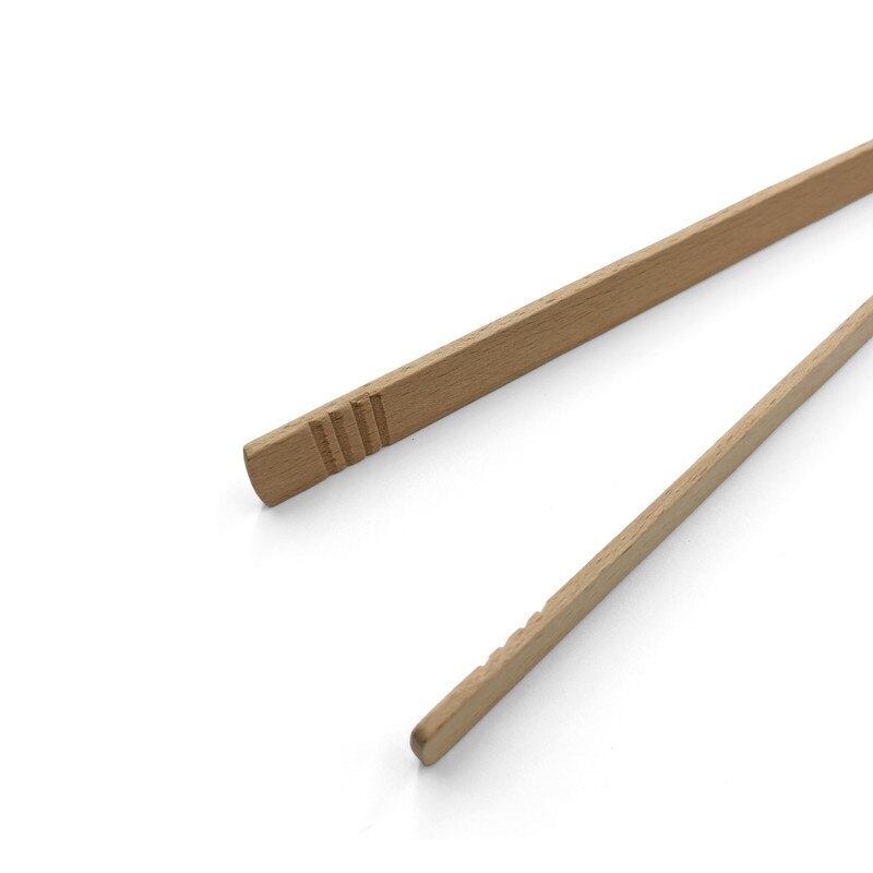 Wooden Food Toast Tongs Kitchen Gadgets BBQ Grilling Tong Salad Bread Serving Tong Dessert Sugar Ice Clip Cooking Baking Tools