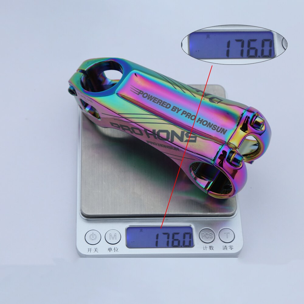 HONSUN 70-90MM Rainbow MTB Bike Stem 31.8*28.6MM Road Bicycle Stem Aluminum Alloy CNC XC MTB AM Bicycle Handlebar Stem Bike Part
