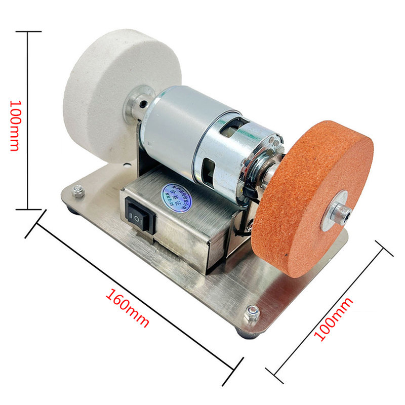 Kleine Schleifmaschine, Tischschleifen, grobe und feine Doppelschleifscheiben, kleines elektrisches Schleifen für den Haushalt, Polieren