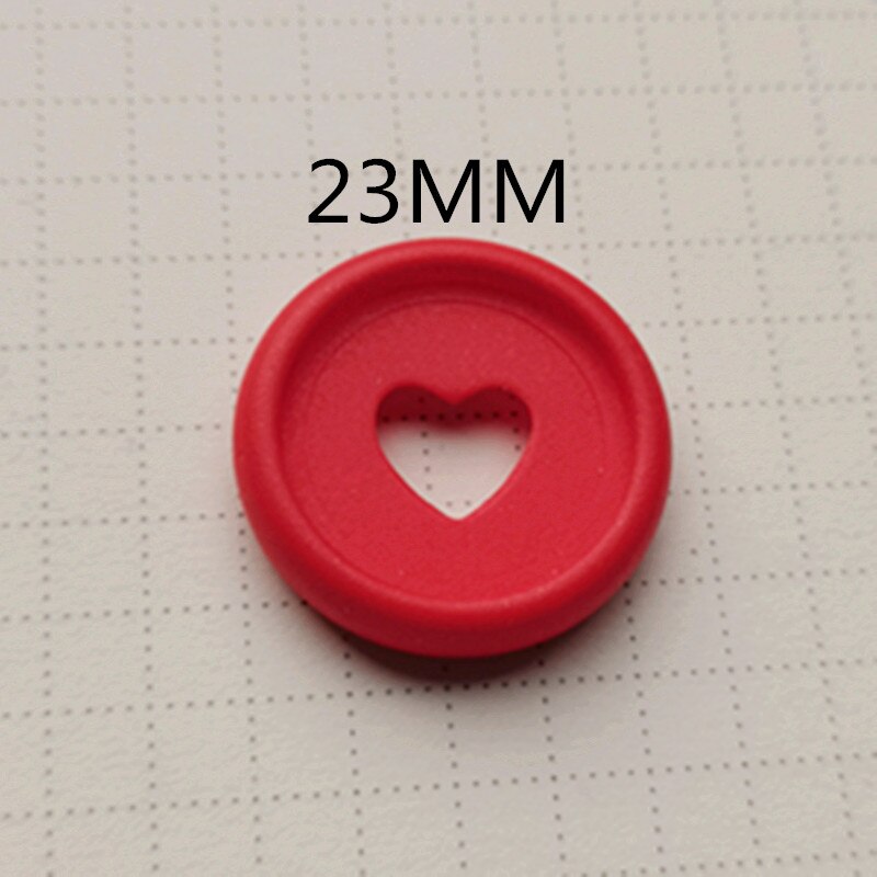 frosted plastic binding ring 100PCS23MM mushroom hole notebook frosted button DIY binding button binding CD: Red