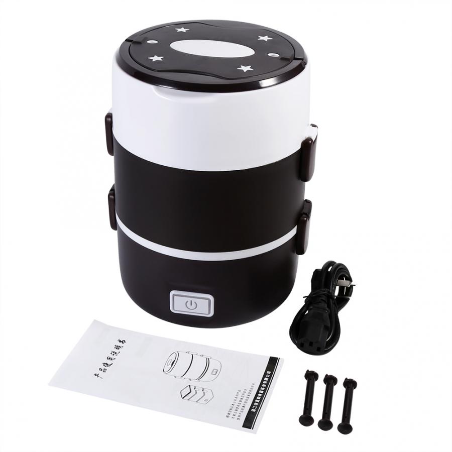 Boîte à déjeuner chauffante électrique à 3 niveaux, ensemble de récipient chauffant pour aliments, Bento Portable 220V cuisine