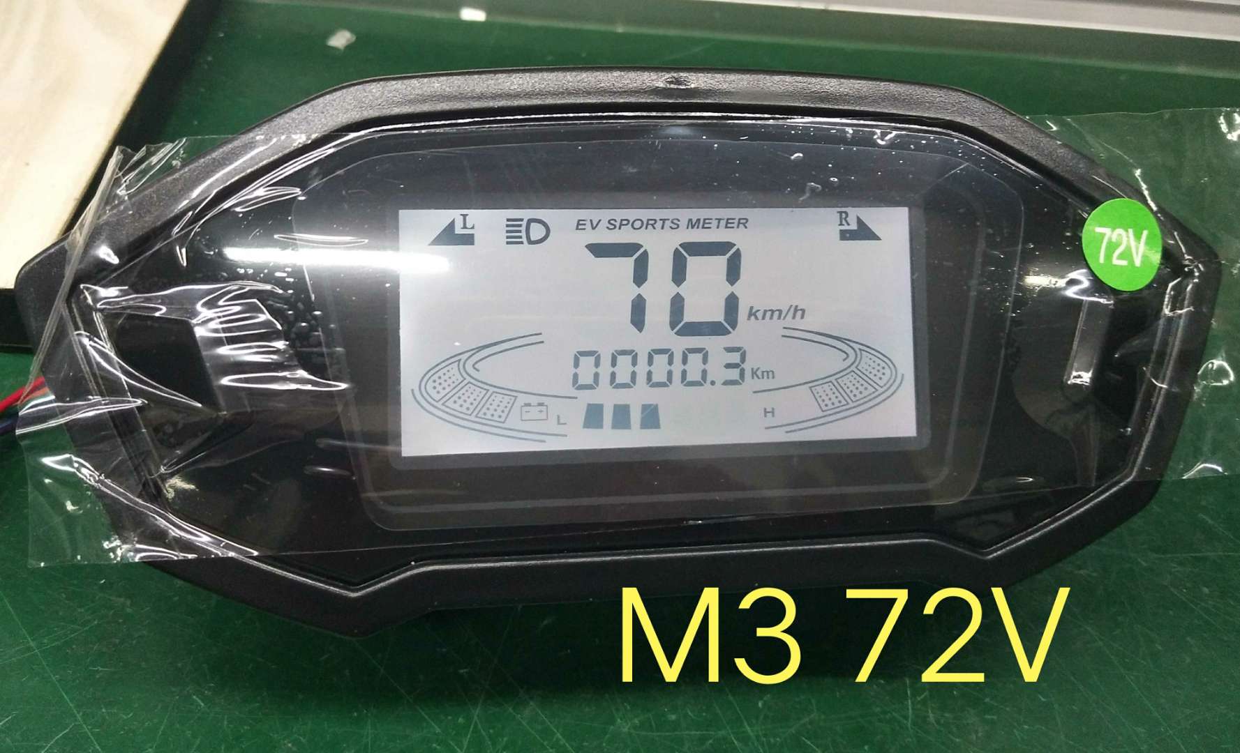 Tacho lcd Anzeige 48-72v Messgerät für elektrische Rolle MTB motorrad kilometerzähler mit batterie ebene und licht Symbol speedview