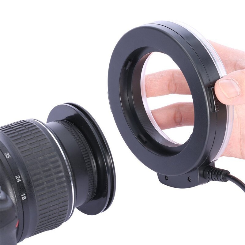 Meike FC-100 Macro LED Ring Flash Light for Nikon Canon Pentax Olympus Panasonic DSLR Camera With Adapter Ring