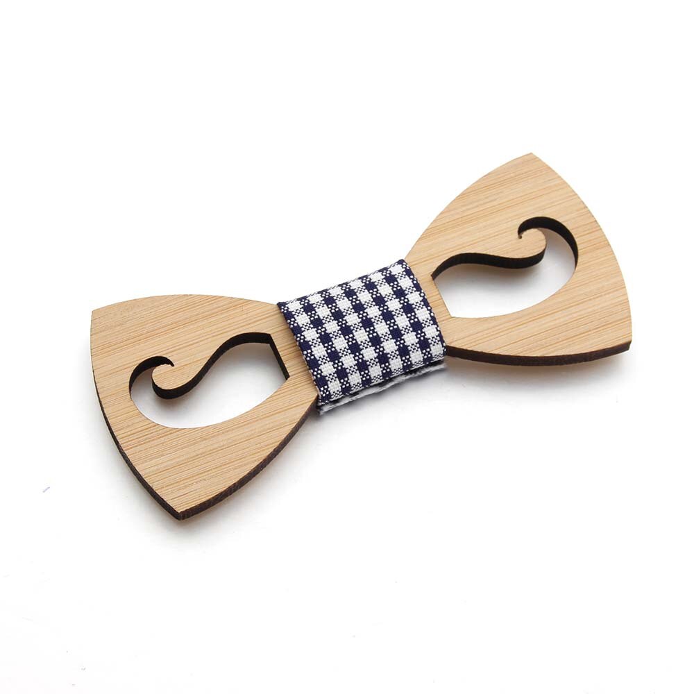 Conjunto de pajarita de madera para niños, de bigote para Familia, mariposa, satén, PARA CENA y boda