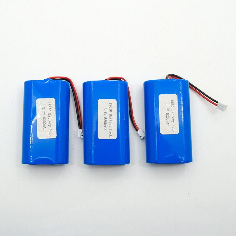 Rechargeable Lithium ion 18650 3.7v 5200mAh 1S2P 2600mah LED lights 18650 battery pack