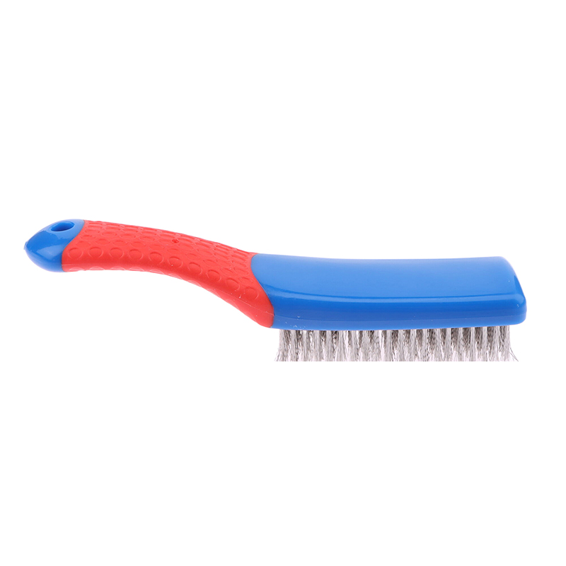 Brosse métallique robuste en acier inoxydable avec poignée en plastique confortable – Parfaite pour enlever la rouille, le soudage des scories, la saleté et la peinture.