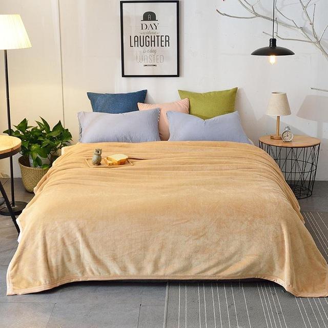 Pluche zachte vezel warme deken roze laken bedovertrek bankhoes tweepersoonsbed laken sprei deken bedset reisgezelschap: Kleur 4