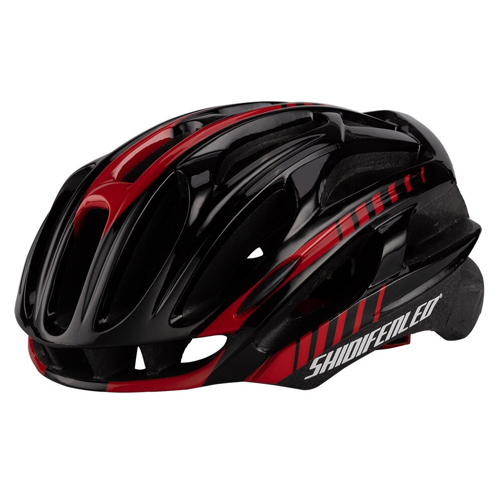 Casco ligero para ciclismo de montaña para adulto, equipo de protección para deportes al aire libre,: black and red