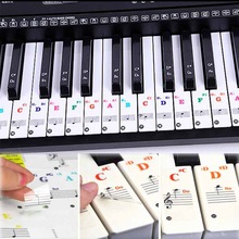 Piano Toetsenbord Stickers Kleurrijke Transparant Voor Piano Toetsen Stickers Voor 88/61/54/49/37 Volledige Set Stickers piano Spectrum Sticker