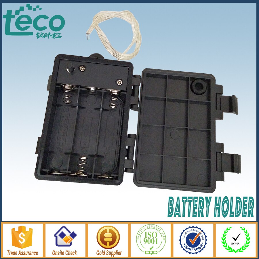 Contenitore impermeabile della cassa del supporto di batteria delle batterie di 3 pz/lotto 4.5V 3 x AA con l&#39;interruttore On/Off TBH-2A-3T