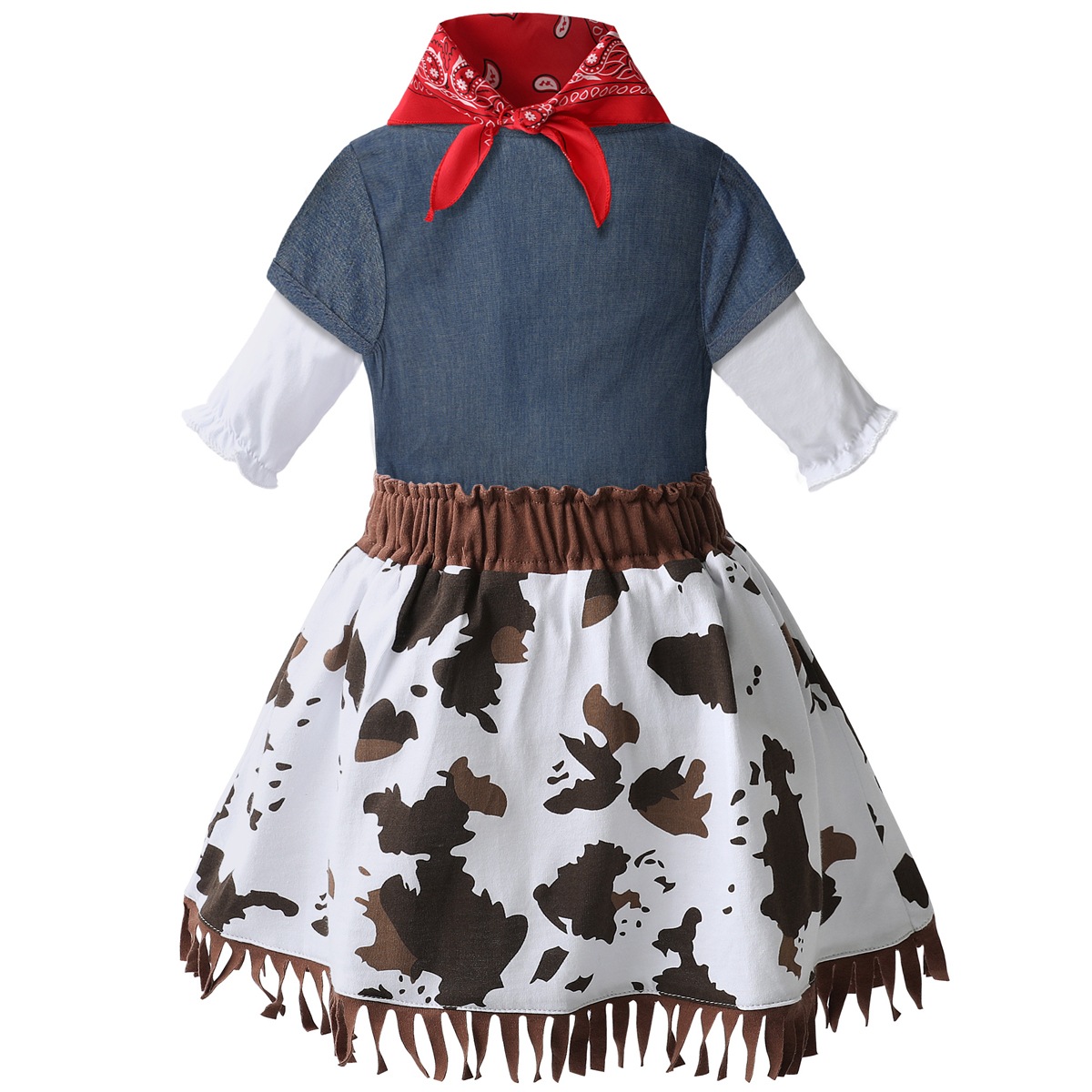 Disfraz occidental para niñas, disfraz de vaquera de Halloween, ropa para eventos, traje de Carnaval para niñas, puesta en escena de vaquero, 5 uds.