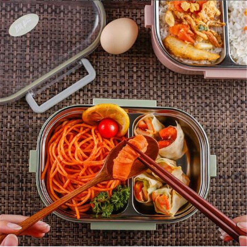 304 Stainless Steel Thermos Lunch Box for Kids Gray Bag Set Bento Box Leakproof Japanese Style Food Container Thermal Lunchbox