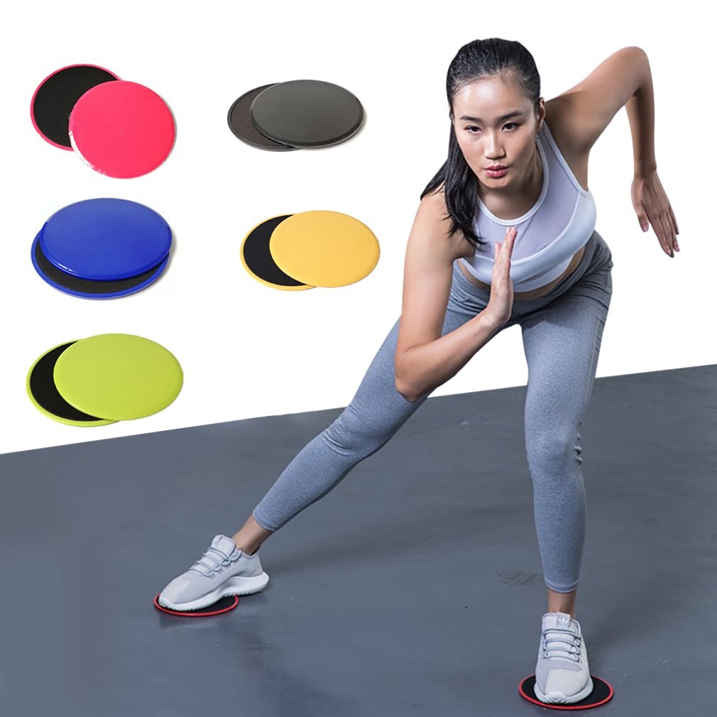 2PCS Sliding Slider Gliding Discs Fitness Disc Exercise Sliding Plate For Yoga Gym Abdominal Core Training Exercise Equipment