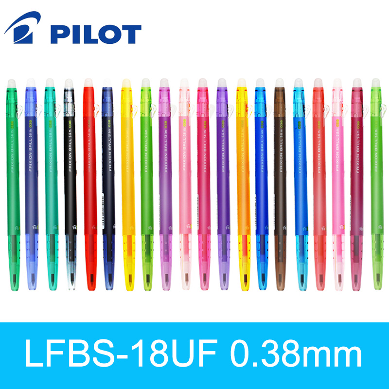 Japon pilote FRIXION stylo mince effaçable Gel stylo à bille 0.38mm japon LFBS-18UF 20 couleur disponible