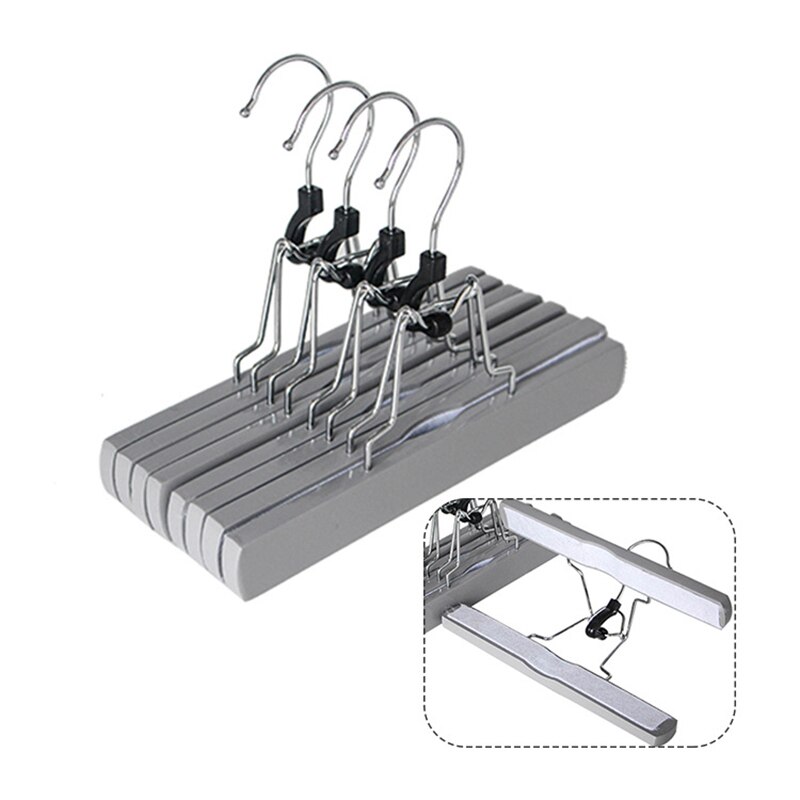 6Pcs Holz Clamp Hosen Rock Haar Verlängerung Kleiderbügel, Nussbaum Holz Hosen Röcke Kleiderbügel, massivholz Hosen Boden Kleiderbügel: Dark Khaki