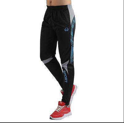 Mannen Sport Running Broek Zakken Atletische Voetbal broek Training sport Broek Elasticiteit Legging jogging Gym Broek F009: Blauw / L