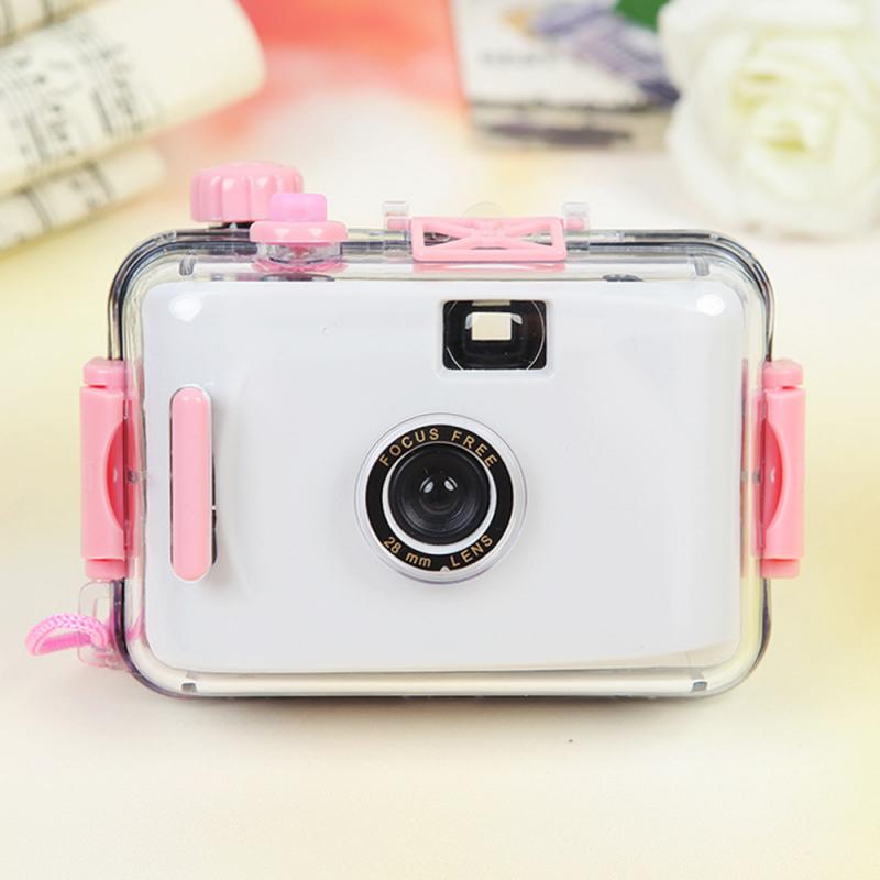Non-disposable Camera Convenient Waterproof And Shockproof Film LOMO Camera Newest Cute Portable Children's Camera: white