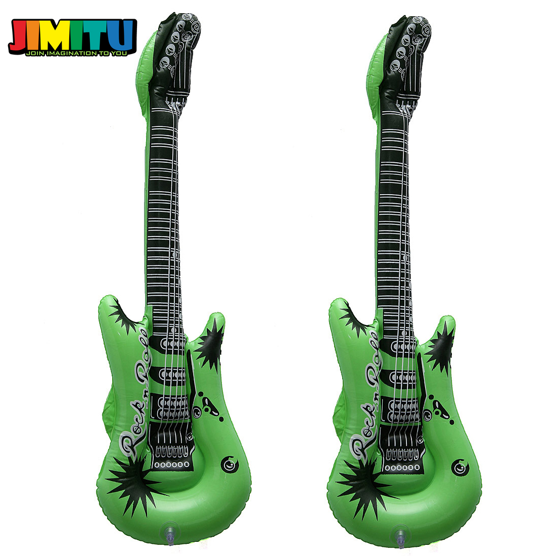 JIMITU Lustige Zufällige Farbe Aufblasbare Rolle Saxophon Gitarre Spielzeug Phantasie Blow Up Kinder Partei Aufblasbare Rock Band Spielzeug
