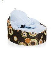Retro bubbels crème baby zitzak, baby zitzak: Blauw
