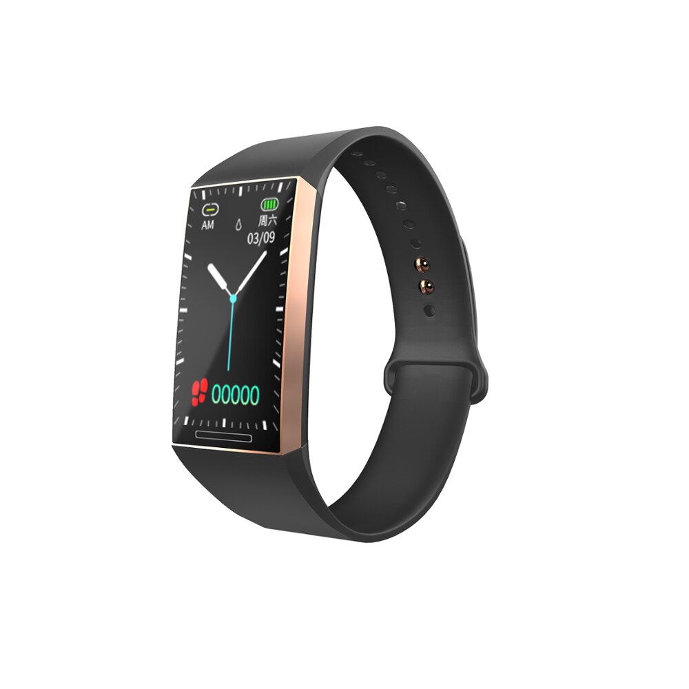 Onemix Smart Armband Waterdicht Nauwkeurige Stap Tellen Sport Stappenteller Draadloze Bluetooth Link Fitness Horloge Sport Stappenteller: Rose Gold-S18