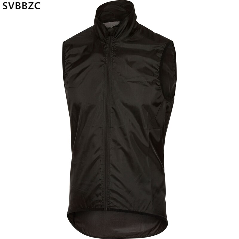Musta syksy toppi kevyt tuulenpitävä pyöräilyliivi miesten tai naisten pyöräilyn tuulisuojaliivi mtb tuuliliivi: S