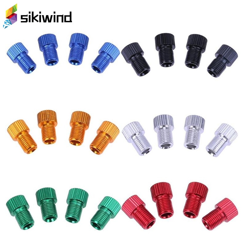 4pcs Presta to Shrader Valve Adapter Bicycle Road Tire Valve Adapters Tube Tool Converters Cycling Bicycle Pump Accessories Z70