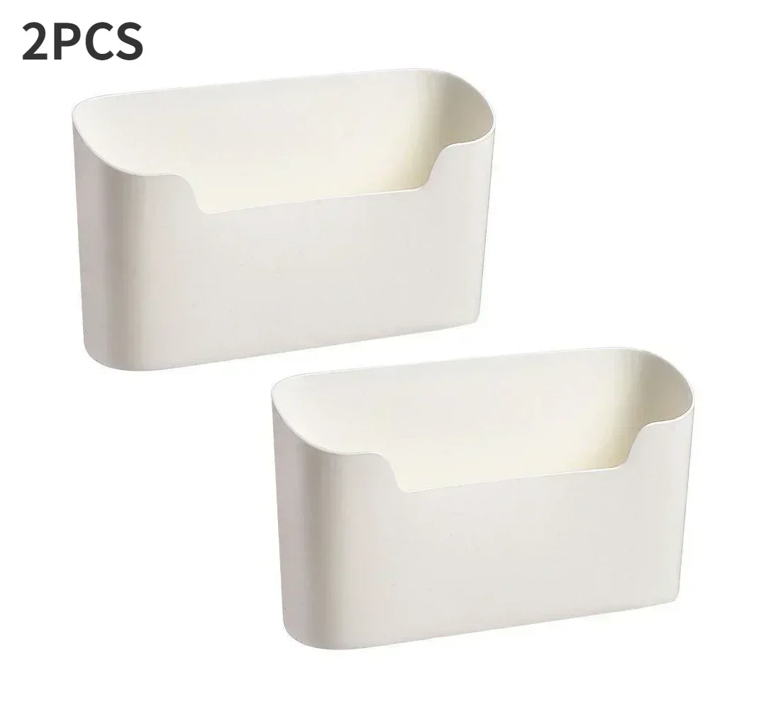 Kitchen Wall-mounted Multifunctional Adhesive Storage Rack Cabinet Door Storage Box Under Sink Drawer Shelf Bathroom Organizer: Red