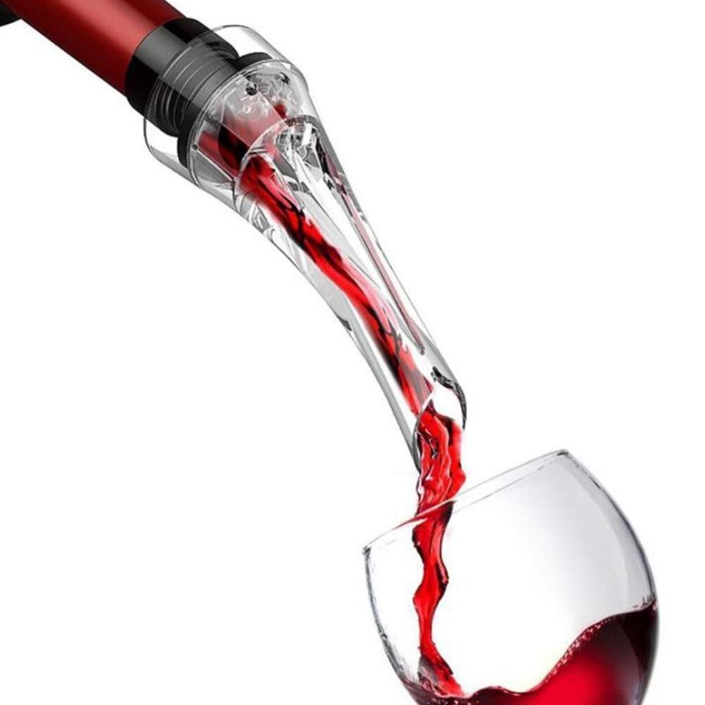 Red Wine Whiskey Aerator Decanter Essential Set Quick Wine Aerator Mini Red Bottle Glass Pourer Aerating Travel D9M4