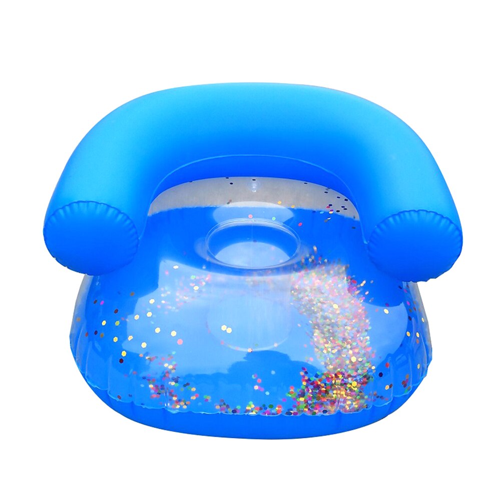 Kids Inflatable Sofa Baby Sitting Chair Sequin Kids Bath Learning Seat DO2