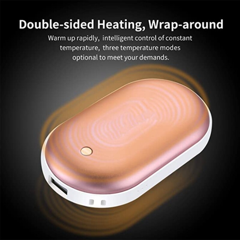 Rechargeable Hand Warmers, Powerbank Reusable Hand Warmers, Portable USB Hand Warmer Heater Battery Pocket Warmer