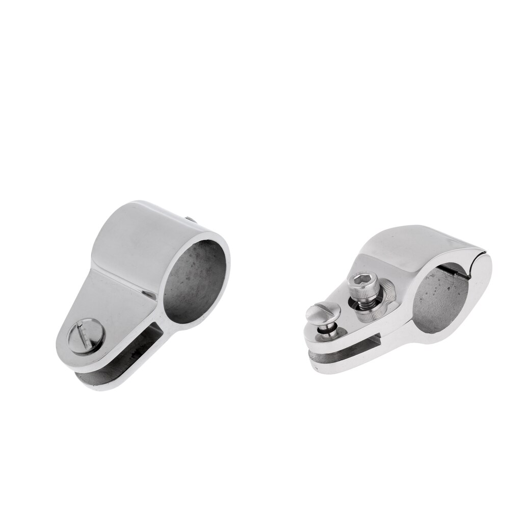 Heavy Duty Marine Boat 22mm Stainless Steel Jaw Slide Bimini Top + Canopy Knuckle Clamp