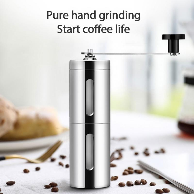 Portable Stainless Steel Coffee Bean Grinder Hand Manual Coffee Bean Burr Grinders Machine Mill Kitchen Tool Grinders