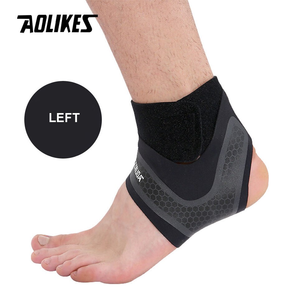 AOLIKES Fitness Ankle Brace Ankle Strap Gym ankle Protection Running Sport Support Guard Foot Bandage Elastic Black univers: Left / L