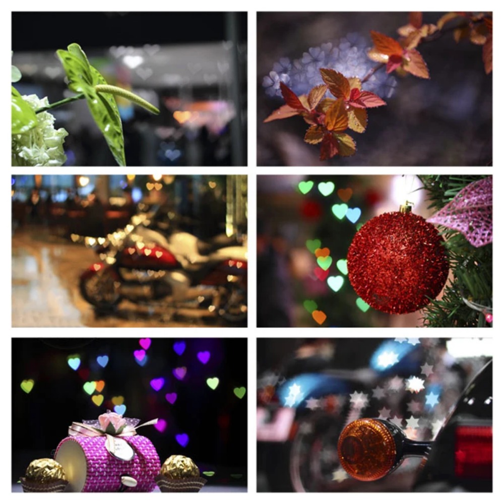 Bokeh effet capuchon d'objectif couvercle filtre Bokeh capuchon d'objectif caméra Kit d'objectif pour artistique romantique scène de nuit photographie
