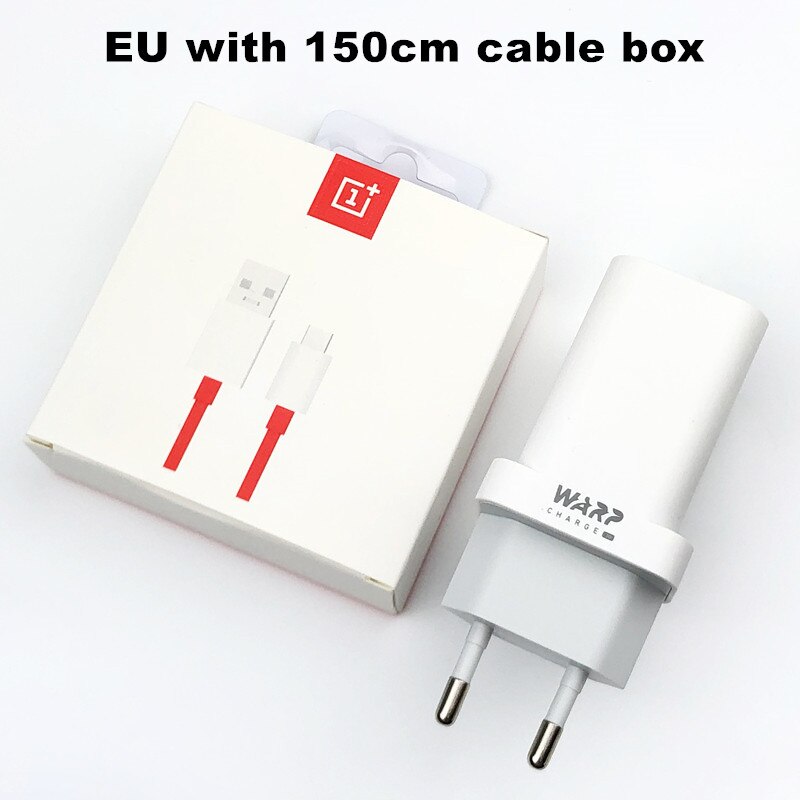 Original OnePlus 7 T Pro Warp Ladegerät 5V 6A EU/UNS Wand Dash 30 Lade adapter schnelle usb c kabel Für Oneplus 7 T 8 8T Pro 6T 6 5T 5: EU with 150cm box