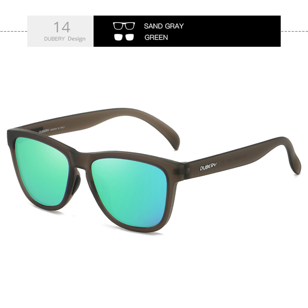 DUBERY Gafas de sol polarizadas con montura completa para hombres y mujeres 28 colores modelo 550: Transparente