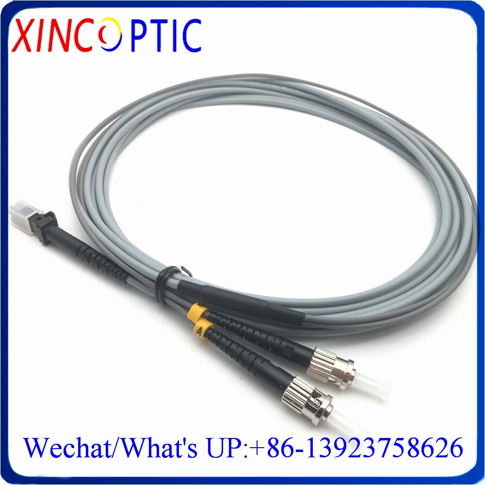 1/2/5/10/15/20M MM OM1 62.5/125 3.0mm Duplex ST-MTRJ Twin Armored MTRJ to STUPC Fiber Optic Patch Cord Cable Connector