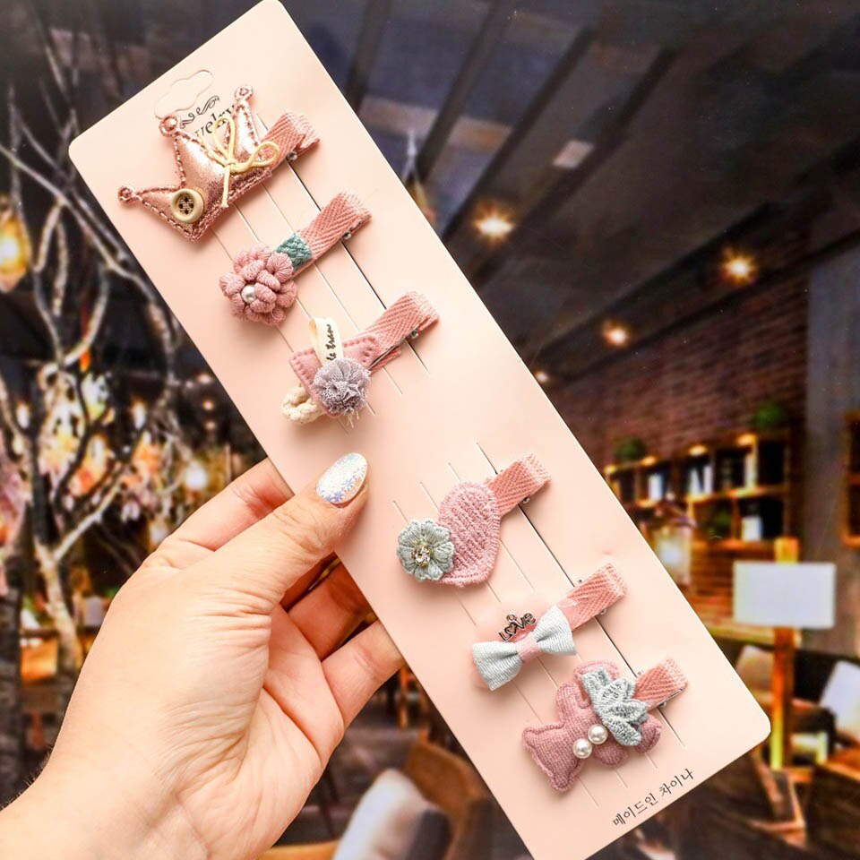 6 Pcs Haar Clip Set Baby Meisje Haar Clips Accessoires Pins Kawaii Leuke Haarclips Hoofdtooi Haarspeld Kids Toebehoren Festival Pin: 6