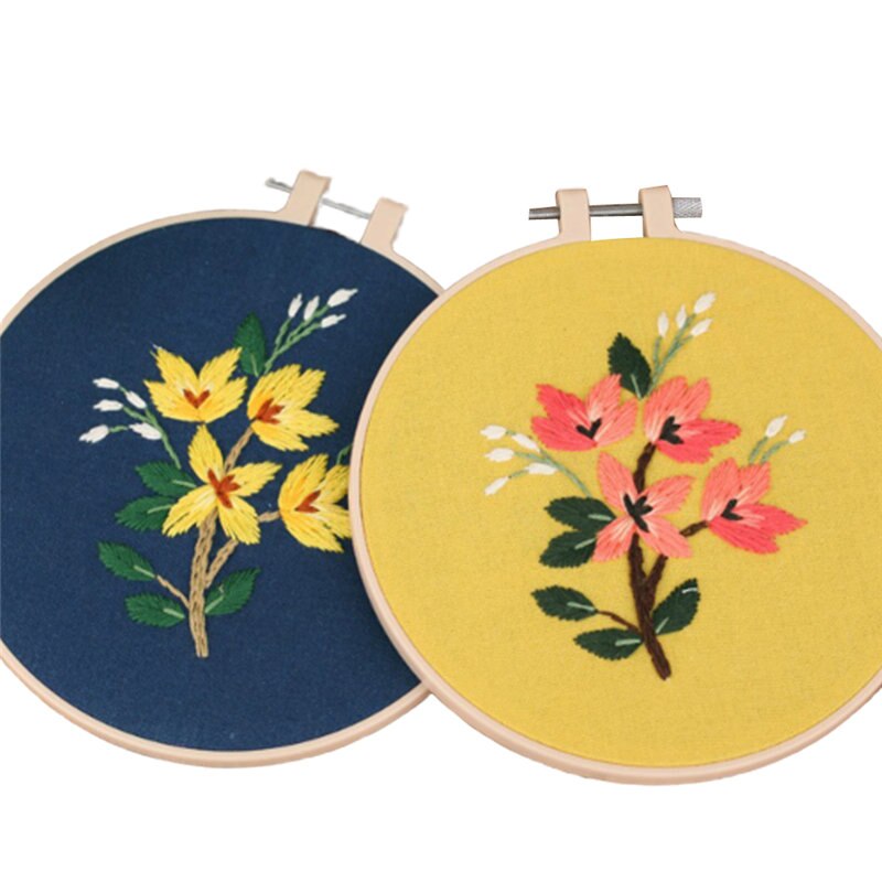 Conjunto de cintas bordadas DIY con flores de estilo europeo para principiantes, Kit de costura de cobertizo bordado, artesanía de punto de cruz, decoración cosida a mano