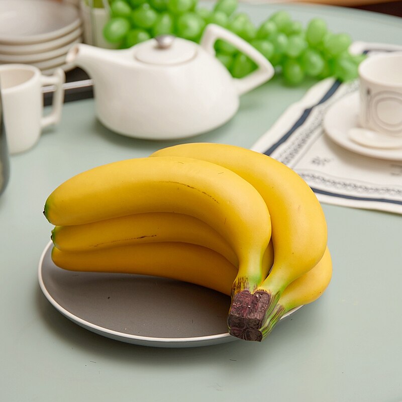 Emulational frugt model banan musa basjoo banan frugt og grøntsager mad dekoration hjem butik model dekoration skyde rekvisitter