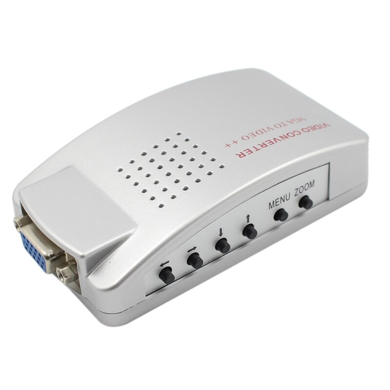 Universal VGA to AV Video Converter RCA Signal Adapter Converter Video Switch Box Composite for Computer Laptop PC