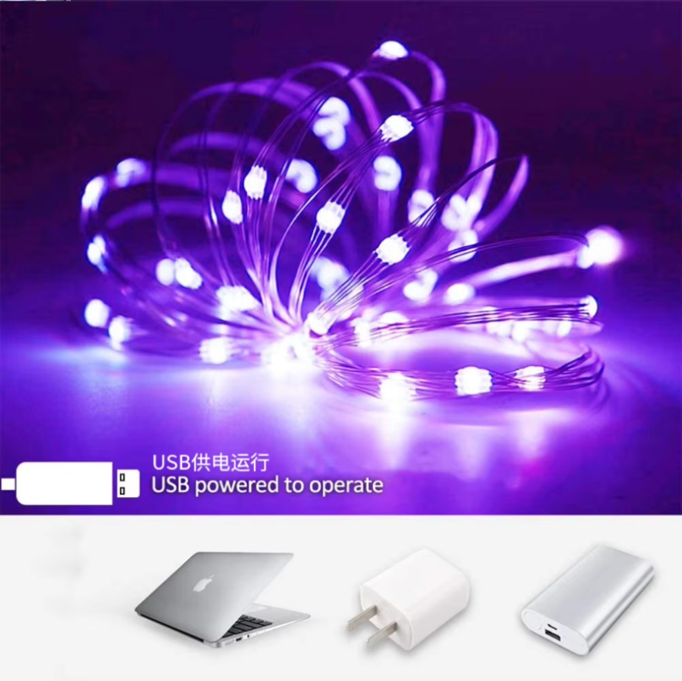 20m vattentäta usb led-ljusslinga koppar silvertråd girland ljusslingor för jul bröllopsfest dekoration krans