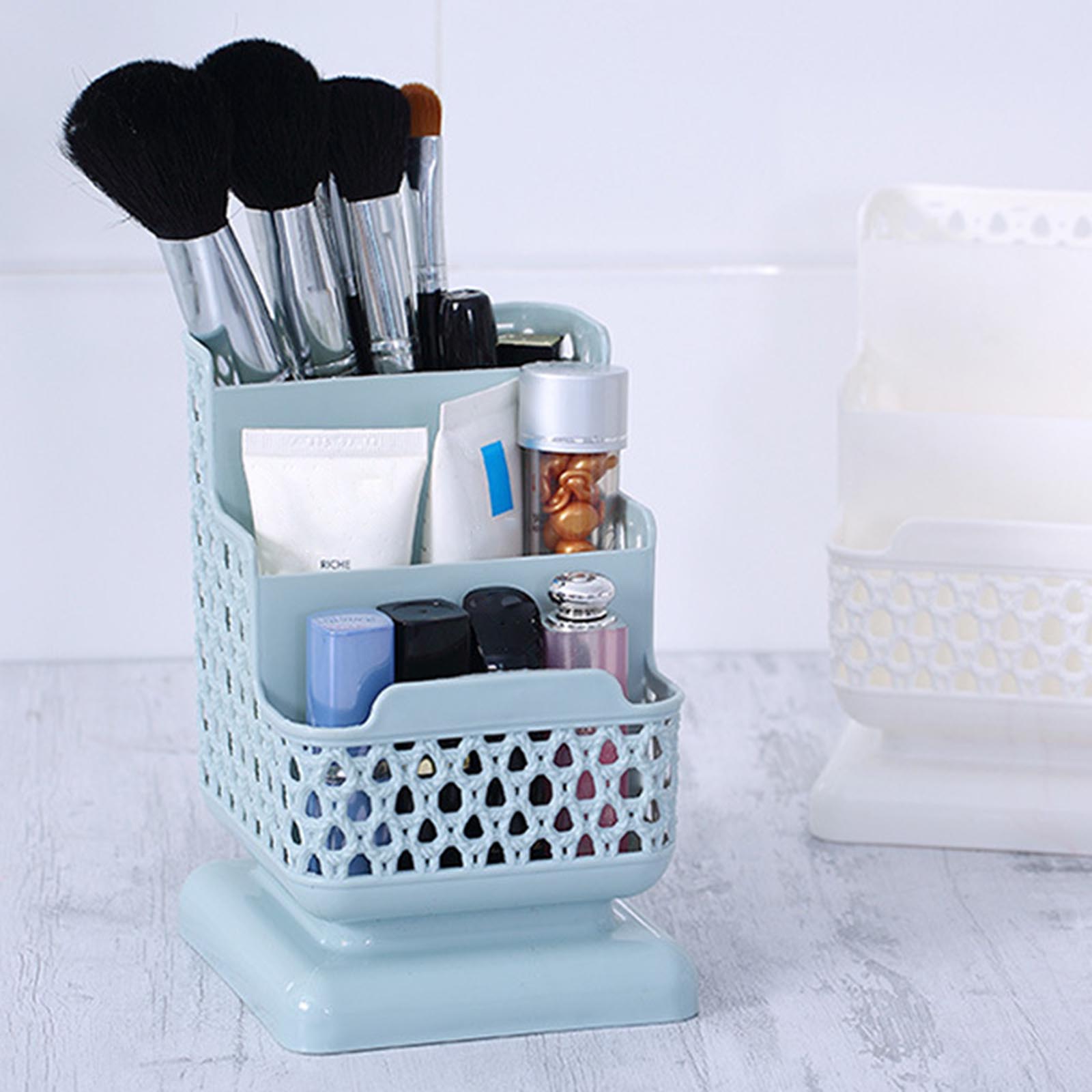 Organiseur de bureau en plastique pour stylos, boîte de rangement pour stylos, brosses, crayons, pots, brosses de maquillage