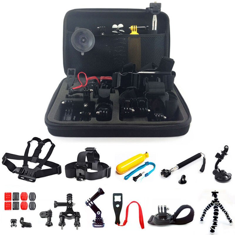 26 in1 Hoofd Borst Mount Drijvende Monopod Accessoires Kit Voor GoPro 2 3 4 Camera sj4000 sj5000