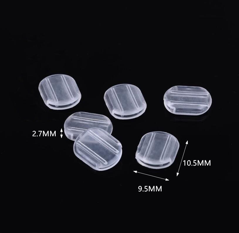 50 Stuks Earring Back Pads Clear Silicone Comfort Oorbel Kussens Voor Clips Op Oorbellen